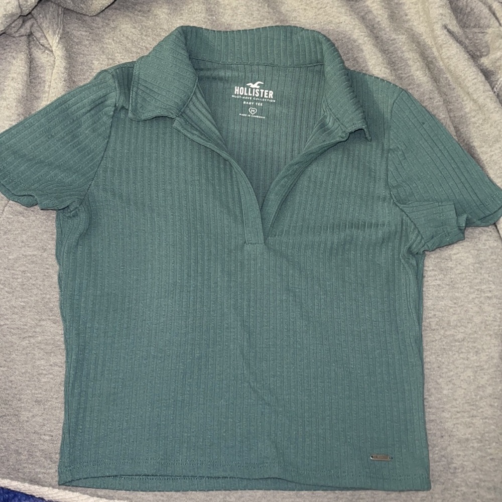 Teal Collar Baby Tee